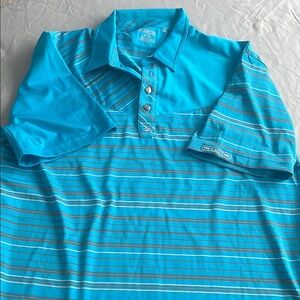 OGIO Blue Striped Polo Shirt XL NWOT